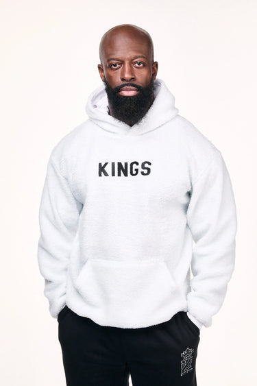 white Kings Fleece Hoodie