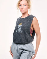 Women Dark & Light Grey Tank Top