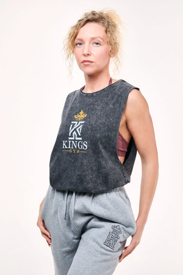 Women Dark & Light Grey Tank Top
