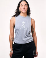 Grey Women Dark & Light Grey Tank Top