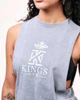 Grey Women Dark & Light Grey Tank Top Front