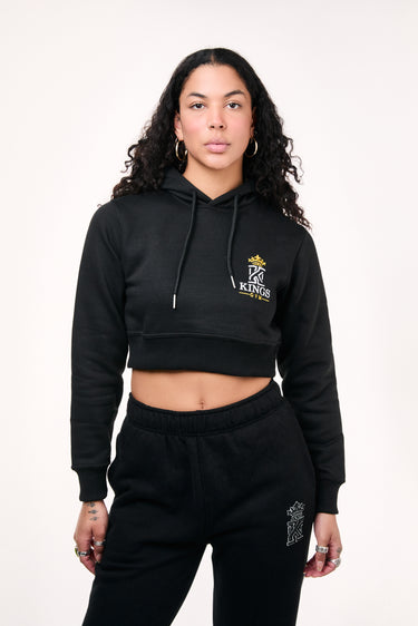 black cropped hoodies