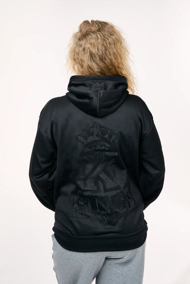 Premium Gym black Hoodie Women back -2