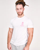 white Neon Logo pink