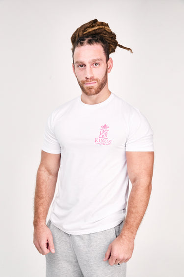white Neon Logo pink