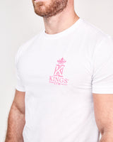 white Neon Logo pink