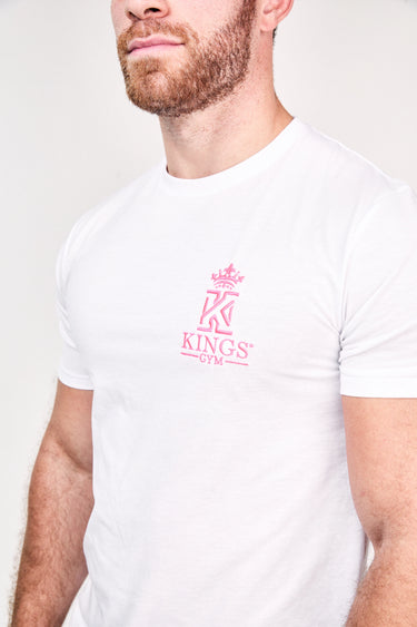 white Neon Logo pink