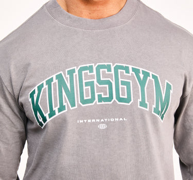 Gym grey Long Sleeve Premium Tees