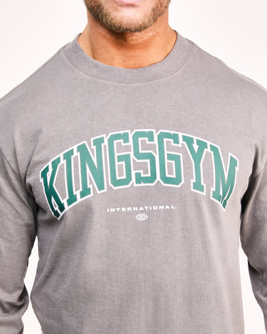 Gym grey Long Sleeve Premium Tees