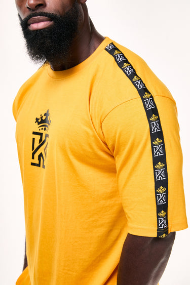 yellow T-Shirt with Kings Gym Logo Shoulder Tape back