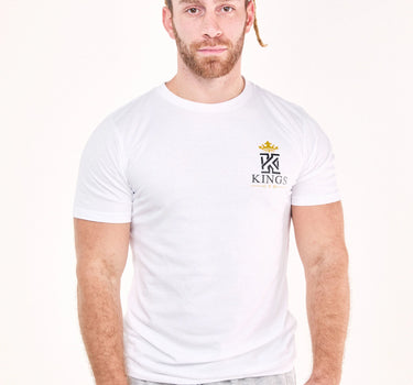 White Classic Muscle Fit Gym T-Shirts Front