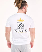 White Classic Muscle Fit Gym T-Shirts Back