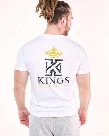 White Classic Muscle Fit Gym T-Shirts Back