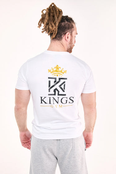 White Classic Muscle Fit Gym T-Shirts Back