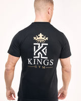 Black Classic Muscle Fit Gym T-Shirts Back