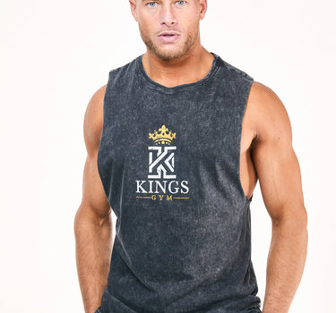 Dark & Light Grey Tank Top Front