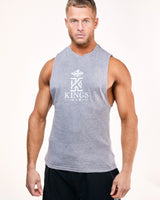 Dark & Light Grey Tank Top Front-1