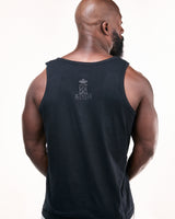 Dark & Light black Tank Top back