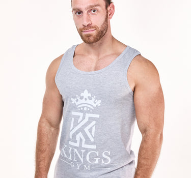 Dark & Light grey Tank Top front