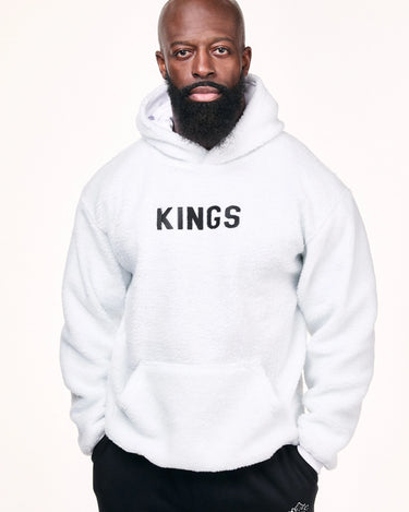 white Kings Fleece Hoodie