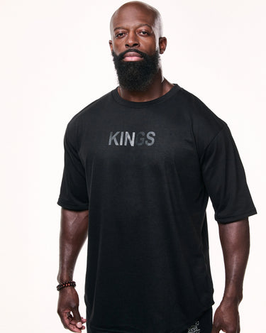 Kings Curved Hem Bodybuilding T-Shirt Front