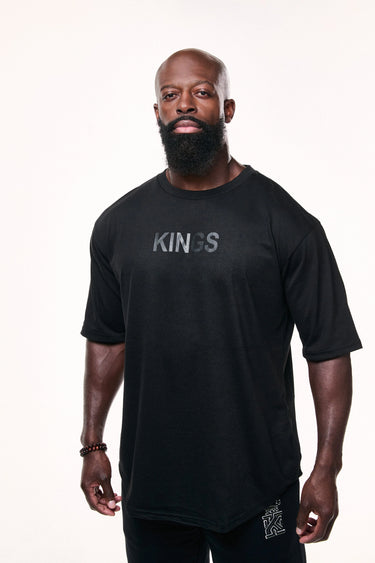Kings Curved Hem Bodybuilding T-Shirt Front