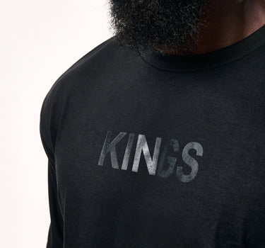 Kings Curved Hem Bodybuilding T-Shirt Front-1
