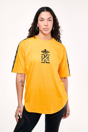 Yellow women T-Shirt Logo Shoulder Tape