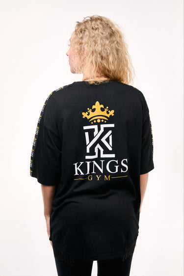 Black women T-Shirt Logo Shoulder Tape Back