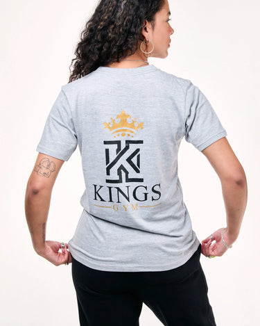 Grey Gym T-Shirts Women-back