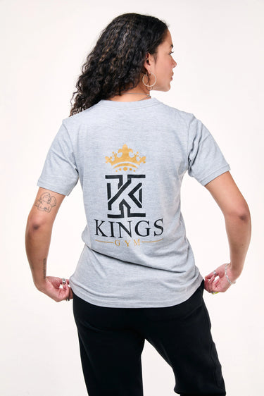 Grey Gym T-Shirts Women-back