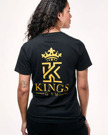 Black Gym T-Shirt With Neon Logo back