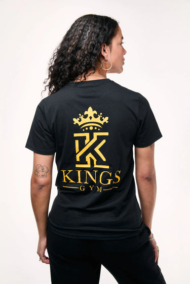 Black Gym T-Shirt With Neon Logo back