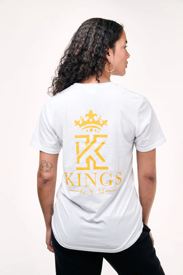 white yellow T-Shirt With Neon Logo Back