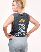 Women Dark & Light Grey Tank Top Back