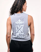 Grey Women Dark & Light Grey Tank Top Back