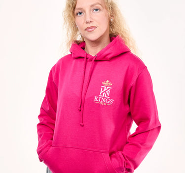 kings gym pink hoodies front