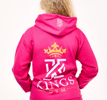 kings gym pink hoodies back