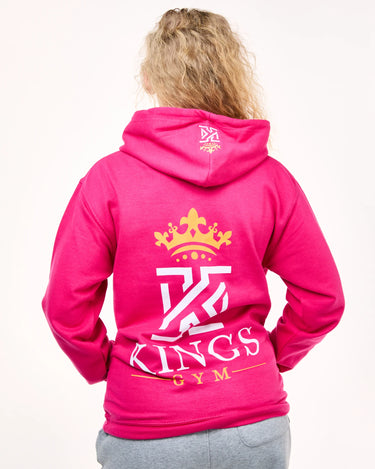 kings gym pink hoodies back