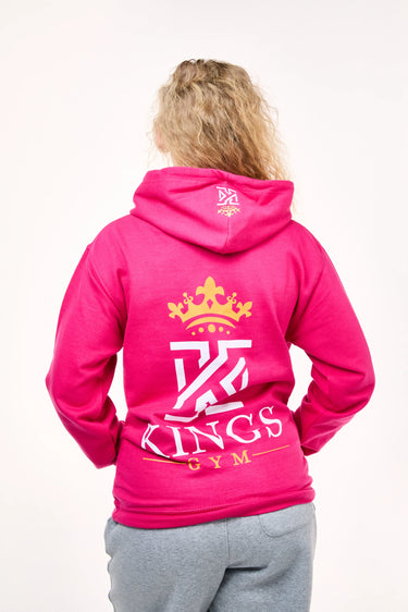kings gym pink hoodies back
