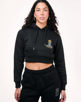 black cropped hoodies