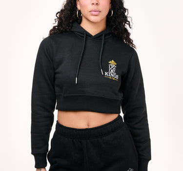 black cropped hoodies