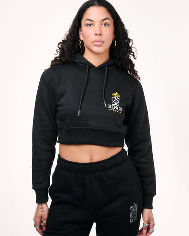 black cropped hoodies