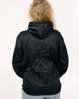 Premium Gym black Hoodie Women back -2 