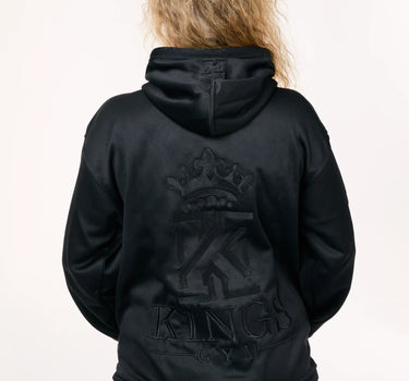 Premium Gym black Hoodie Women back -2 