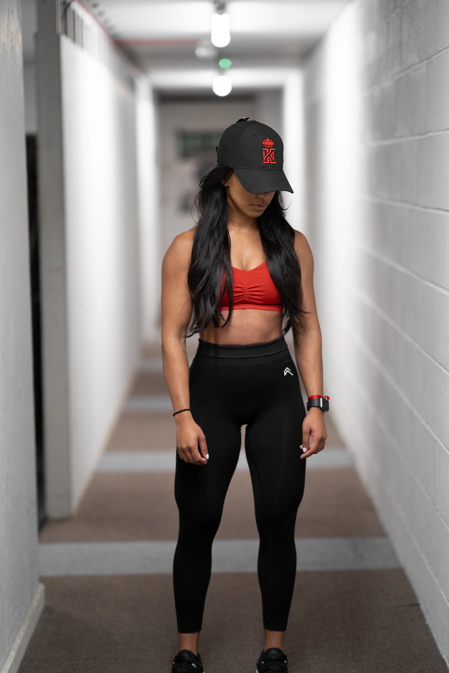 KingsGym Cool Red Cap On Lady