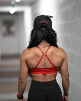 KingsGym Cool Red Cap from behind On Lady