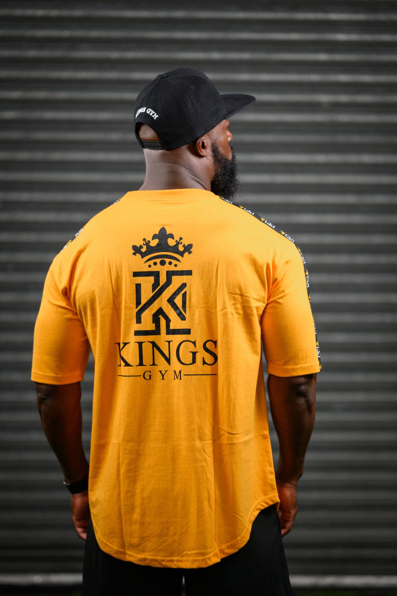 Kings Curved Hem Shirt Mustard Mens Back01