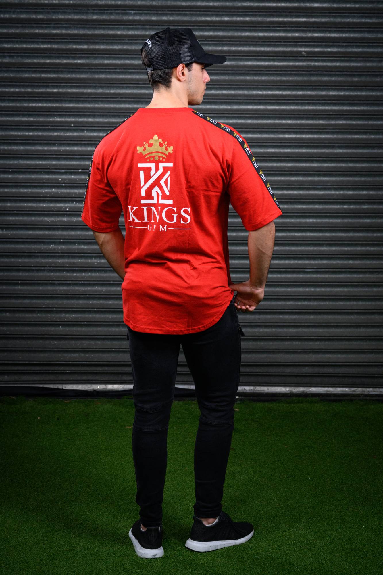 Kings Curved Hem Shirt Red Mens Back02