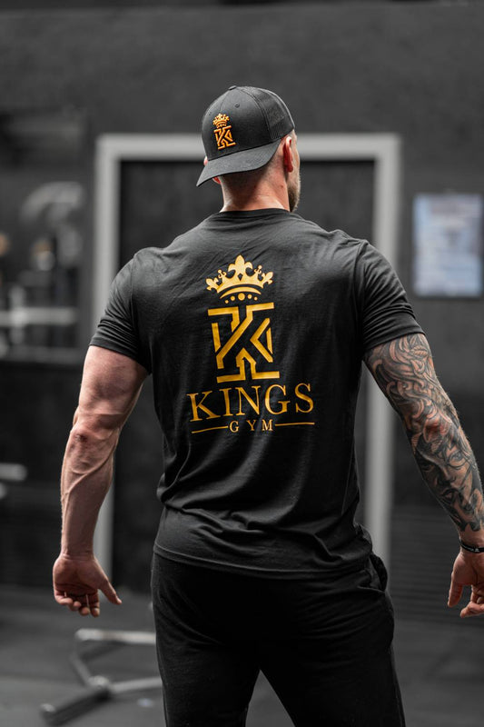 Kings Gym Black Neon Orange Tback